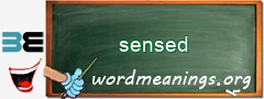 WordMeaning blackboard for sensed
